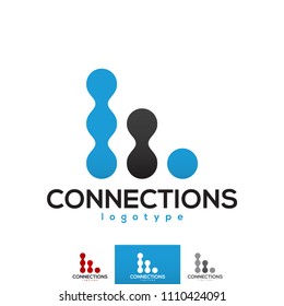 Vector Connected Dots Circles Spheres Triangle Logo Brand Icon Symbol Shape Sign Corporate Identity Professional Business Company Modern Tech