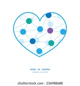 Vector Connected Dots Heart Silhouette Pattern Frame