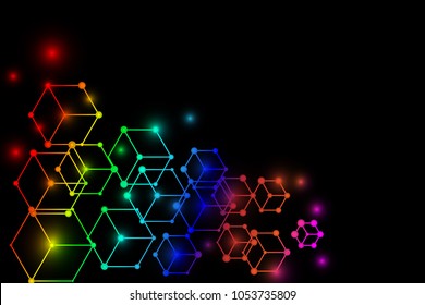 Vector connected lines and dots ,ilusstration ,EPS10