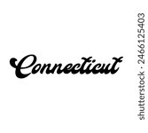 Vector Connecticut text typography design for tshirt hoodie baseball cap jacket and other uses vector
