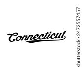 Vector Connecticut text typography design for tshirt hoodie baseball cap jacket and other uses vector	