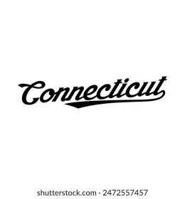 Vector Connecticut text typography design for tshirt hoodie baseball cap jacket and other uses vector	