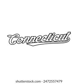 Vector Connecticut text typography design for tshirt hoodie baseball cap jacket and other uses vector	