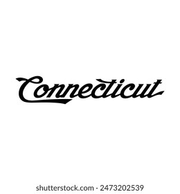 Vector Connecticut text typography design for tshirt hoodie baseball cap jacket and other uses vector	