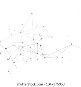 Vector Connecting dot polygon background : Concept of Network, Business, Connecting, Molecule, Data, Chemical