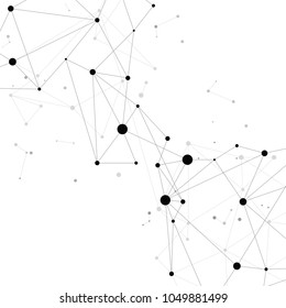Vector Connecting dot polygon background : Concept of Network, Business, Connecting, Molecule, Data, Chemical