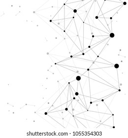 Vector Connecting dot polygon background : Concept of Network, Business, Connecting, Molecule, Data, Chemical