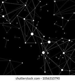 Vector Connecting dot polygon background : Concept of Network, Business, Connecting, Molecule, Data, Chemical