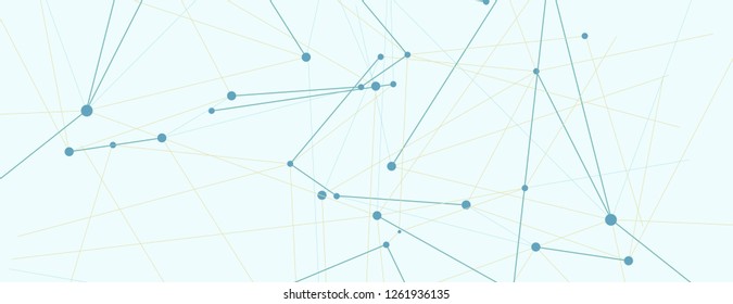 Vector connecting dots and lines and chemical abstract background.