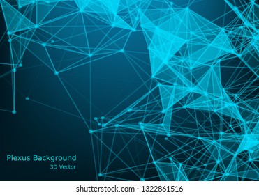 Vector connecting dots and lines. Global network connection. Geometric connected abstract background