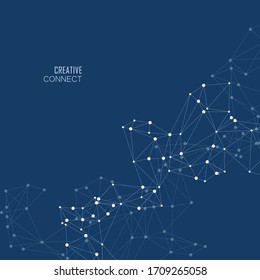 Fondo futurista de diseño abstracto de conexión de vectores