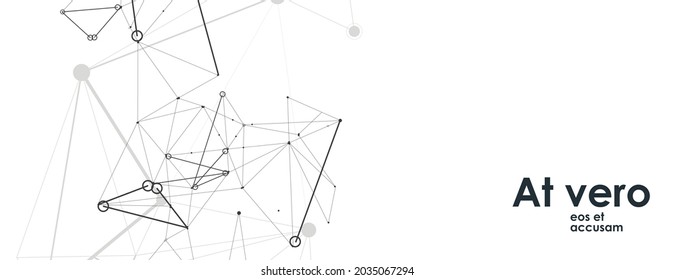 Vector connection element symbol. Digital science technology. Network connection structure