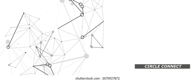 Vector connection element symbol. Digital science technology. Network connection structure
