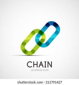 Vector connection icon company logo design, business symbol concept, minimal line style