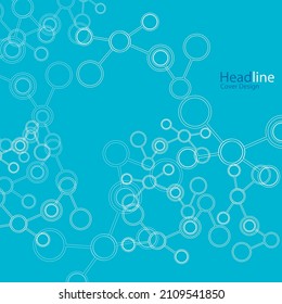 Vector connection structure. Vector abstract science background