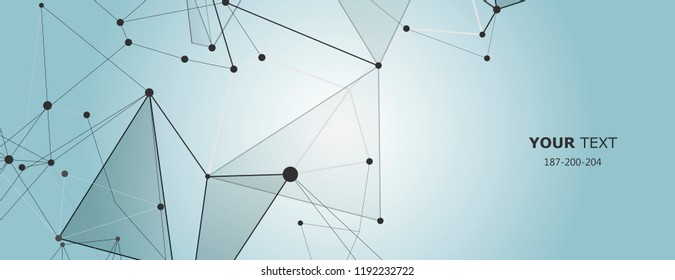 Vector connection technology and science concepts design