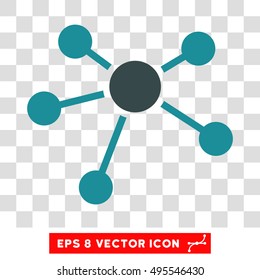 Vector Connections EPS vector pictograph. Illustration style is flat iconic bicolor soft blue symbol on a transparent background.