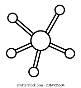 Vector Connections Outline Icon Design
