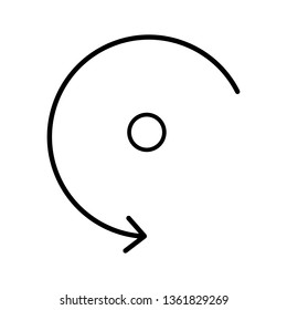 vector consistency icon simple element illustration concept symbol design_Rotate circle