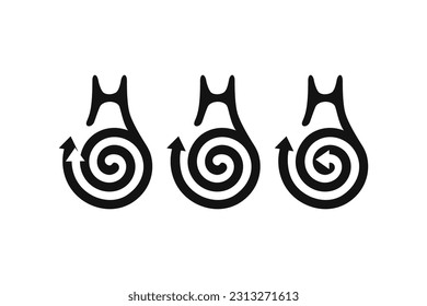 The vector consists of the data and the target Cats monogram. Cats data and target outlined and elegant.