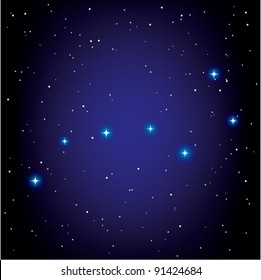 vector constellation of Big Dipper