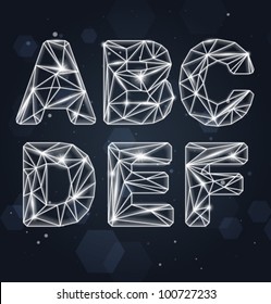 Vector Constellation Geometric Font A-F