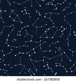 Vector constellations background, sky map, constellations, stars pattern, andromeda,lacerta, cygnus, lyra, hercules, draco, bootes, camelopardalis, perseus, triangulum, cassiopeia, cepheus