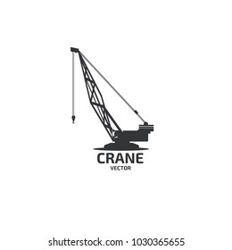 Vector construction boom crane logo.