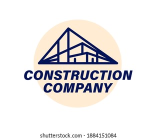 Vector Flat Construction Company Brand Design Stock Vector (Royalty ...