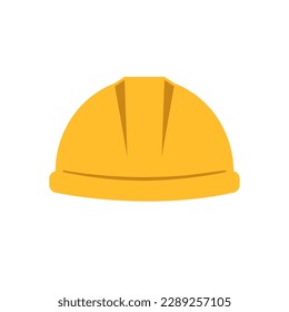 Vector construction helmet illustration. Construction helmet illustration. Construction helmet cartoon style icon. Isolated on a white background. - Shutterstock ID 2289257105