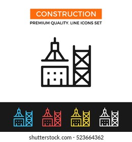 Vector construction icon. Home building concept. Premium quality graphic design. Modern signs, outline symbols collection, simple thin line icons set for websites, web design, mobile app, infographics