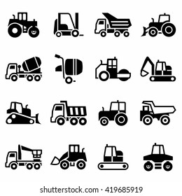Vector Construction transport icon set