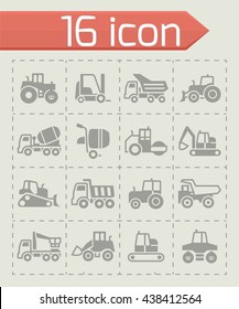 Vector Construction transport icon set