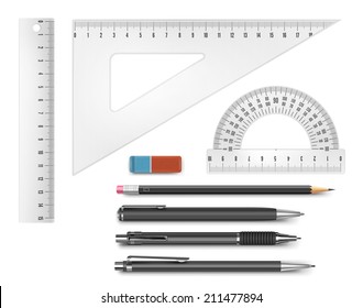 Vector constructor drawing equipment supply illustration