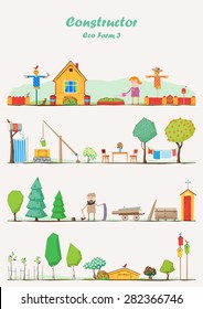 Vector constructor - eco farm ( ecological set 3 ) 