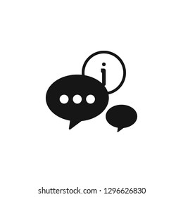 Vector consultation symbol, call center icon, information sign. Speech bubbles with write message symbol. call center icon