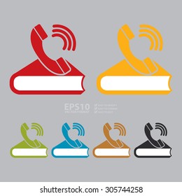 Vector : Contact Book Infographics Flat Icon, Sign