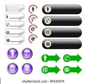 vector contact design elements