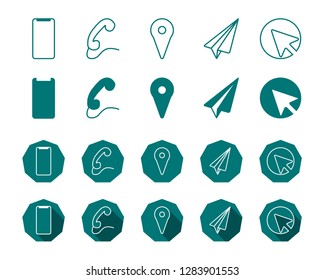 Vector Contact Icons Set