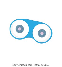vector contact lens in its storage area viewed from above	