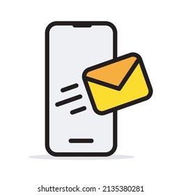 Vector contact us icon. Mail and phone.