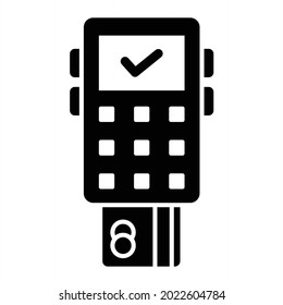 Diseño de iconos glifos de comercio electrónico sin contacto de vectores
