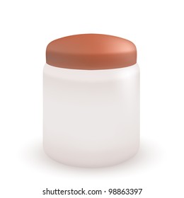 Vector container for cream or soap isolated on white background