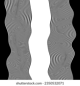 Vector contemporary abstract black and white waves for generic artistic touches