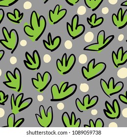 Vector continuos line drawing with line flower. Simple hand drawn illustration for fabric design. Abstract floral linear seamless pattern.