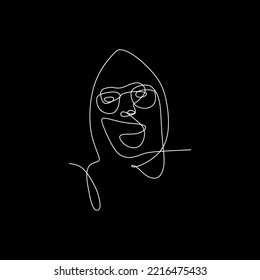 línea continua vectorial hermosa sexy elegante mujer