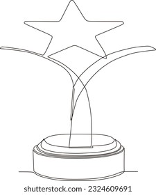Vector continuous line drawing. cup