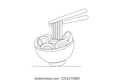 Vector continuous line drawing of hand poke vector illustration junk food single line hand drawn minimalism style