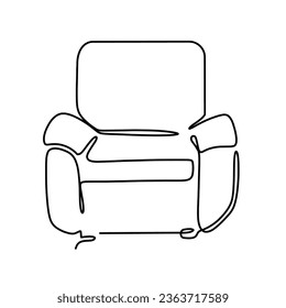 Vector continuous one line Armchair illustration