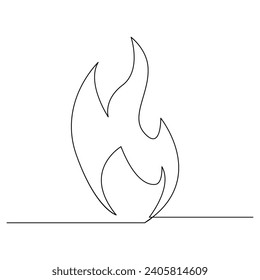 Vector continuous one line art of bonfires hand draw on white background illustration and minimal bonfire with firewood